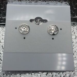 Sterling Silver Tree of Life Earrings